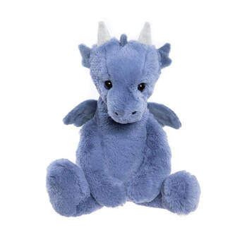 Charlie Bears Draco Dragon Denim Blue 33cm Baby/Infant Soft Plush Toy 0y+