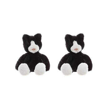 2PK Charlie Bears Puddy the Kitten Small Kids Plush Toy 0Y+ Black