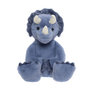 Charlie Bears Troy the Triceratops Dinosaur Kids Large Plush Toy 0Y+ Blue