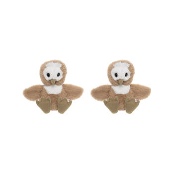 2PK Charlie Bears Hoot the Owl Small Childrens Plush Toy 0Y+ Brown