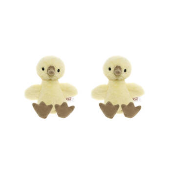 2PK Charlie Bears Waddle the Duckling Small Kids Plush Toy 0Y+ Yellow