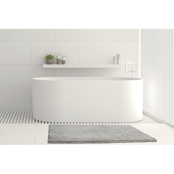 Ardor Toggle 50x80cm Bath Mat Silver