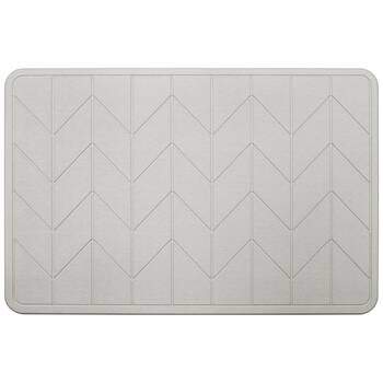 Algodon Dri Bath Stone Quick Absorbing Bathroom Mat 60x39cm Grey