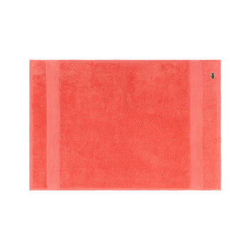Lacoste L Lecroco Bath Mat Absorbent 100% Cotton 600gsm 50x70cm Red