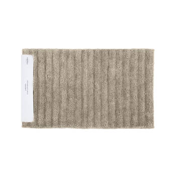 Algodon Polyester Lawson Plush Bath Runner Non-Slip Soft Mat Taupe 50x80cm