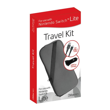 3rd Earth Travel Kit For Nintendo Switch Lite w/ Car Charger/Case