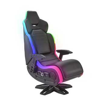 X-Rocker Evo Elite 4.1 Gaming Pedestal Chair w/ RGB Lighting - Black