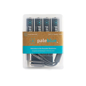 4pc Paleblue Fast Charging AA USB-C Rechargeable Batteries