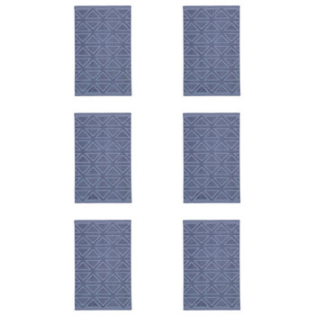 6PK Kas Australia Mason Cotton Bath Mat Bathroom Decor 50x80cm - Denim