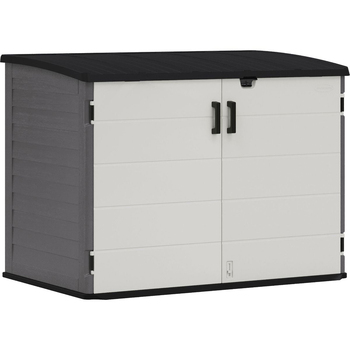 Suncast The Stow-Away Horizontal Resin Storage Shed 4x5FT Peppercorn 