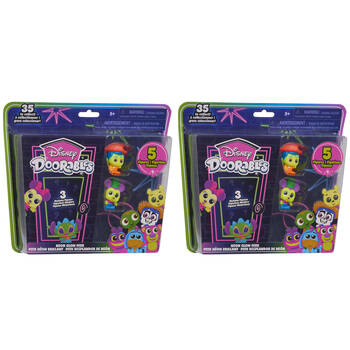 10pc Disney Doorables Neon Glow Peek Interactive Toy Assorted 5y+