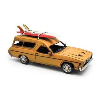 Boyle 1976 Ford XC Falcon Panelvan w/ Surfboards Metal Car - Yellow