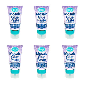 6PK Boyle Mosaic/Craft Adhesive Glue Paste 120g Non-Toxic Multipurpose 3y+