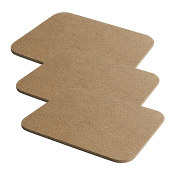 25PK Boyle Craft 29x0.3cm MDF Rectangle Placemat - Natural