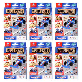 6PK Boyle Wood Craft Project Kit Racing Car Kids DIY 8y+