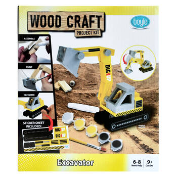 Boyle Wood Craft Project Kit Excavator Kids DIY 9y+