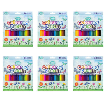 6x 24PK Boyle Coloured Pencil Set - Classic Collection Non-Toxic 3y+
