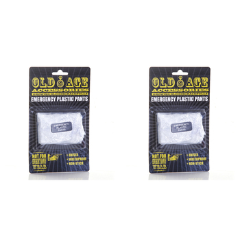 2PK Boxer Gifts Old Age Plastic Emergency Pants Adult Clear