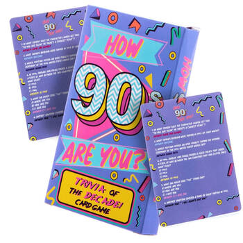 Boxer Gifts How 90's Are You? Trivia Card Game 15x9cm - Purple 4y+