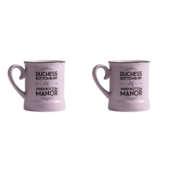 2PK Boxer Gifts 12cm Victoriana Mug Duchess Bottomburp Pink