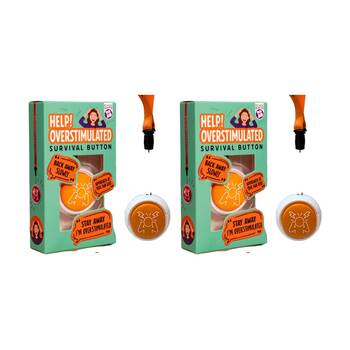 2PK  Boxer Gifts Overstimulated Button Novelty Funny Toy Gift