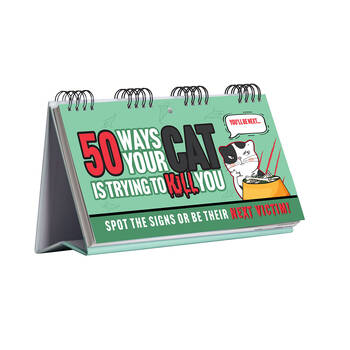 Boxer Gifts Flipbook 50 Ways Your Cat Is Trying To Kill You 25x14cm 12y+