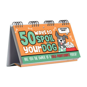 Boxer Gifts Flipbook 50 Ways To Spoil Your Dog 25x14cm - Orange 12y+