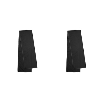 2PK Bambury Home Workout Recovery Snap Cold Cooling Towel Black Knitted