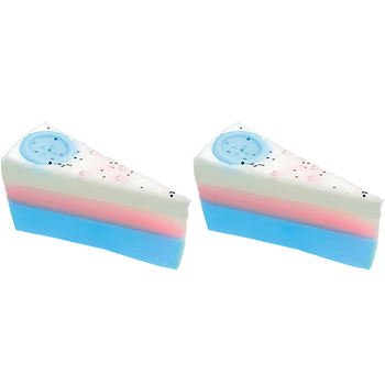 2PK Bomb Cosmetics Cute as A Button Scented Soap Cake Slice