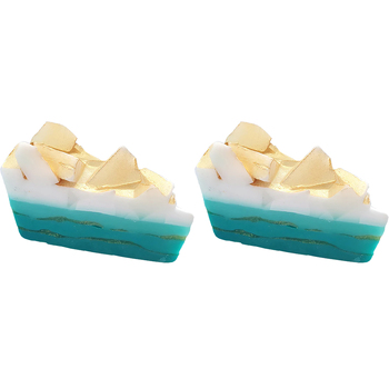 2PK Bomb Cosmetics Golden Surf Scented Soap Cake Slice