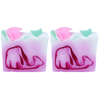 2PK Bomb Cosmetics Kiss From a Rose Soap Slice Bar Body Fragrance