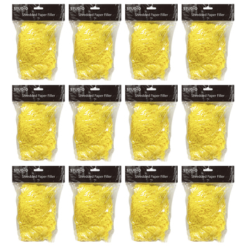 12PK Studio Gift Wrapping 40G Filler / Shredded Paper Yellow