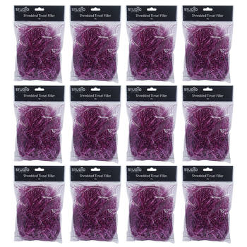 12PK Studio Gift Wrapping 30G Filler/Shred Tinsel Hot Pink