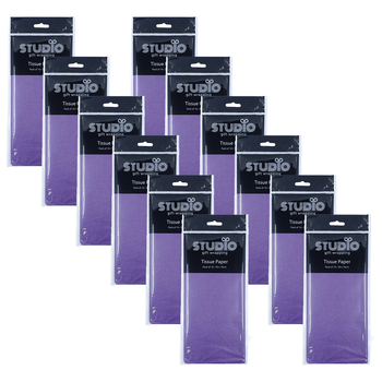 12x 10pc Studio Gift Wrapping Tissue Paper 50x70cm Purple