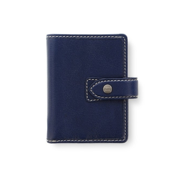 Filofax Malden Mini Personal Organiser Leather Navy 12cm