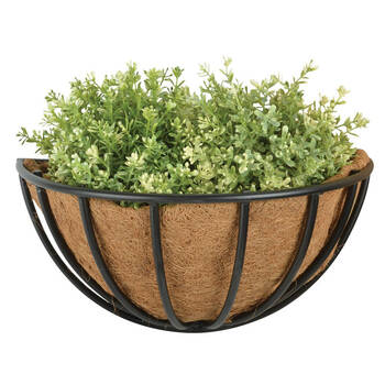 Esschert Design Premium Wall Planter Basket/Hayrack Garden Decor 35.5cm Black