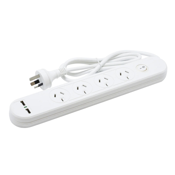 The Brute Power Co. 4 Socket 2 USB Powerboard w/On Off Switch