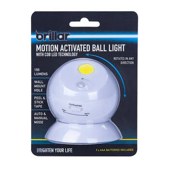 Brillar Motion Activated Ball Light w/Cob LED Technology