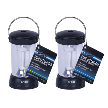 2PK Brillar LED 19x8cm Portable Compact Lantern - Assorted