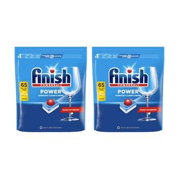 2x 65pc Finish All In 1 Powerball Dishwasher Cleaning Tablets Lemon