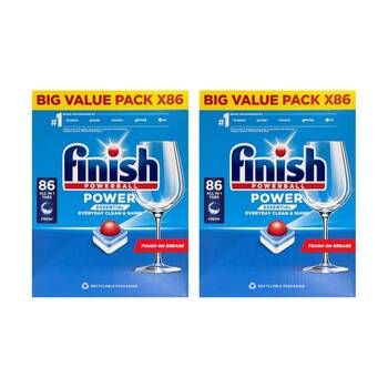 2x 86pc Finish All In 1 Powerball Dishwasher Cleaning Tablets Essential