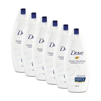6PK Dove Hydrating Nourishing Body Wash Lotion Moisturising 200ml