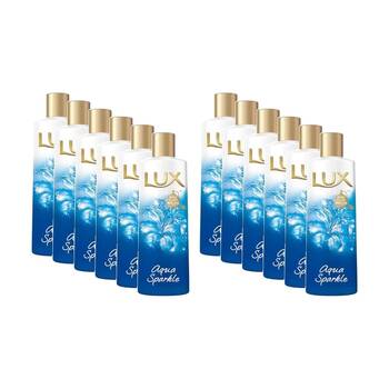 12PK Lux Hydrating Body Wash Lotion Aqua Sparkle Blue Peony 250ml