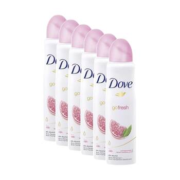 6PK Dove Antiperspirant Deodorant Body Spray Pomengranate 150ml