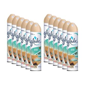 12PK Glade Fresh Air Freshener Scented Spray Miist Ocean Escape 225ml