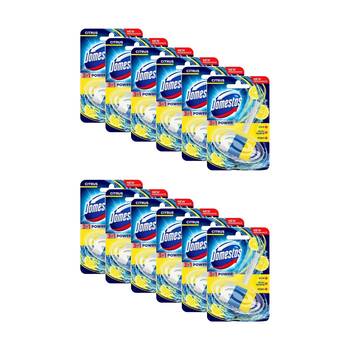 12PK Domestos T Block 3 In 1 Toilet Bowl Disinfectant Cleaner Citrus