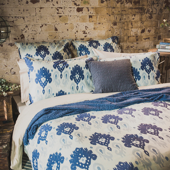 Bambury King Bed Linen Quilt Cover Set Lavinia Soft Touch Woven Home