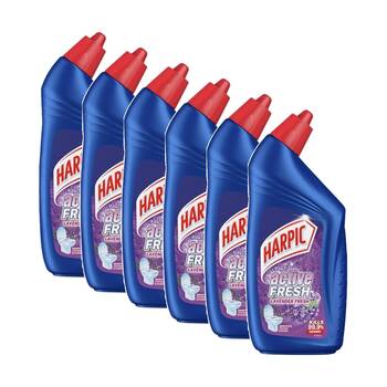 6PK Harpic Liquid Toilet Bowl Disinfectant Cleaner Lavender Fresh Scent 500ml