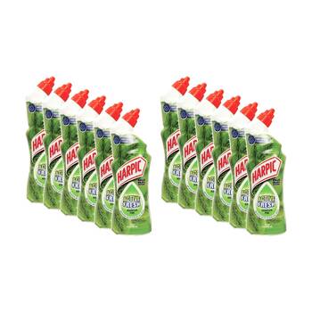 12PK Harpic Gel Pine Toilet Bowl Anti Bacterial Cleaner Mountain 750ml