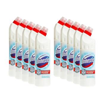 10PK Domestos Laundry Household Disinfectant Cleaner 750ml White